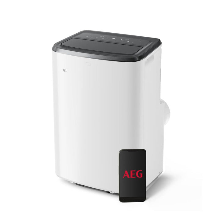 AEG Comfort 6000 Mobile Klimaanlage AXP26U339CW 9.000 BTU 2,6 kW App Steuerung Für Räume 30-40 m²