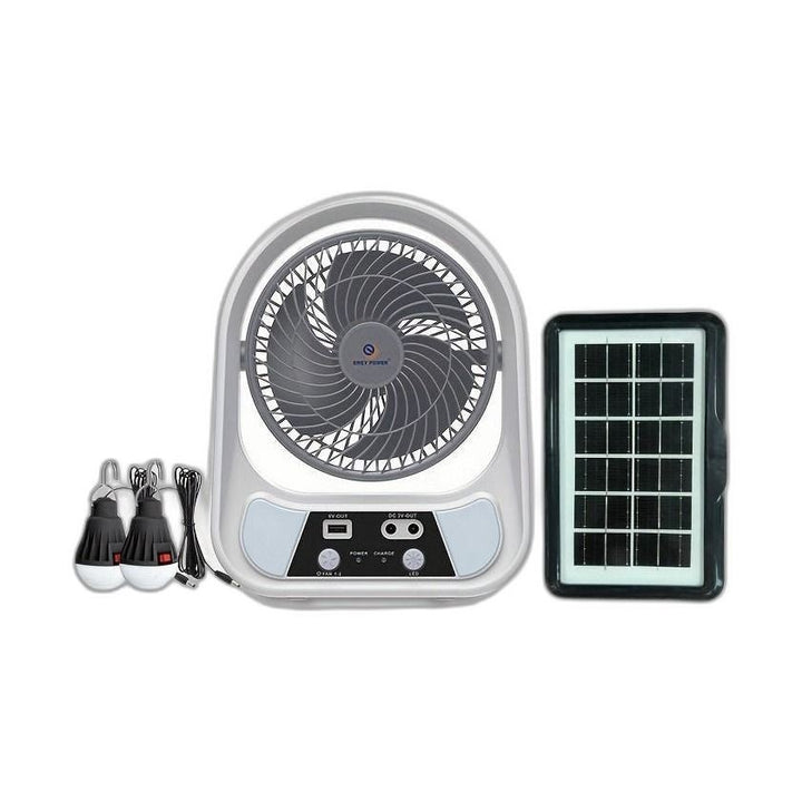 Berakliman Breeze Solar-Ventilator – tragbar, wiederaufladbar & mit LED-Nachtlicht